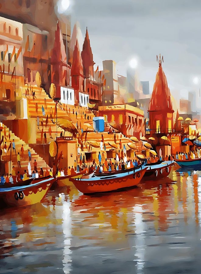 مجموعة الرسم بالأرقام من Paintwaint للأطفال والكبار - قماش مطبوع للرسم بمقاس 35 × 40 سم مع 16 لونًا - مجموعة الرسم المثالية للمبتدئين (لوحة قماشية، PW10) - Image 1